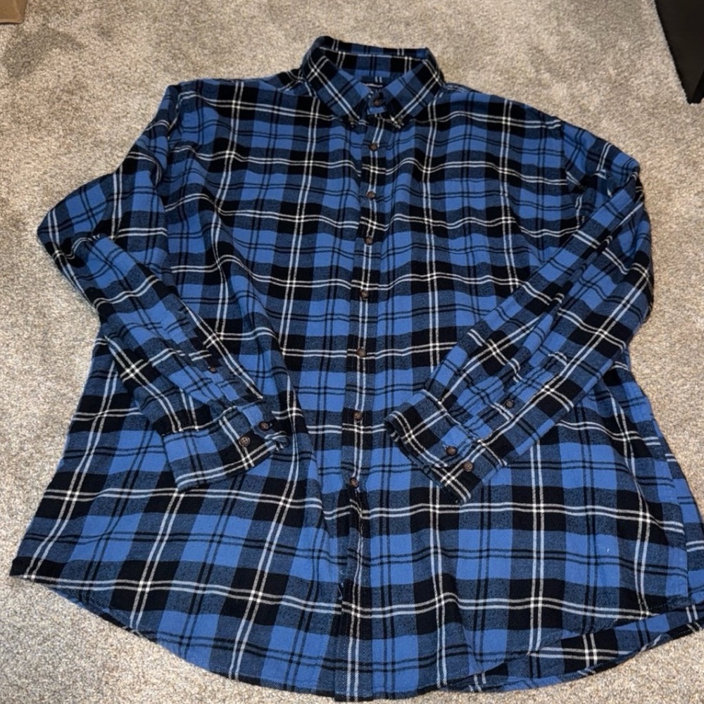 Croft & Barrow Long Sleeve Collared Button Up or Flannel or Plaid Shirt - XL